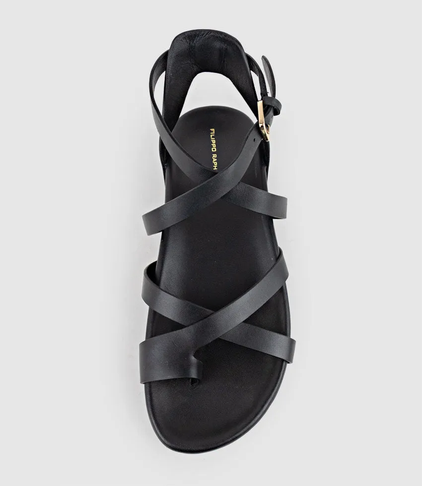 SYM Strappy Sandal on Footbed in Black sold by Edward Meller product image thumbnail 4