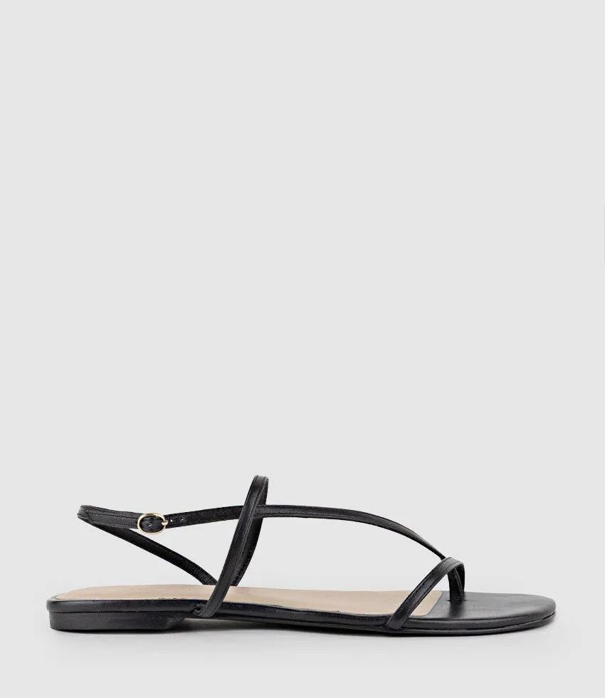 SETALLE Fine Strappy Sandal in Black sold by Edward Meller