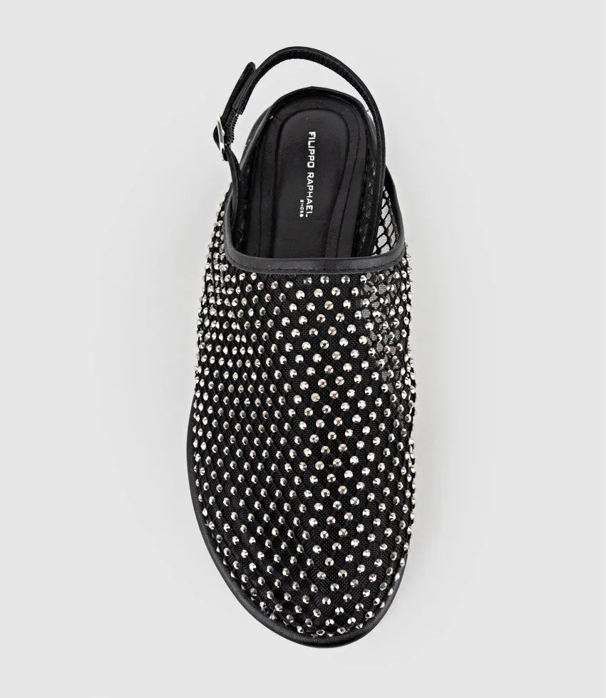 FERAH Mesh Flat with Back Strap in Black sold by Edward Meller product image thumbnail 5