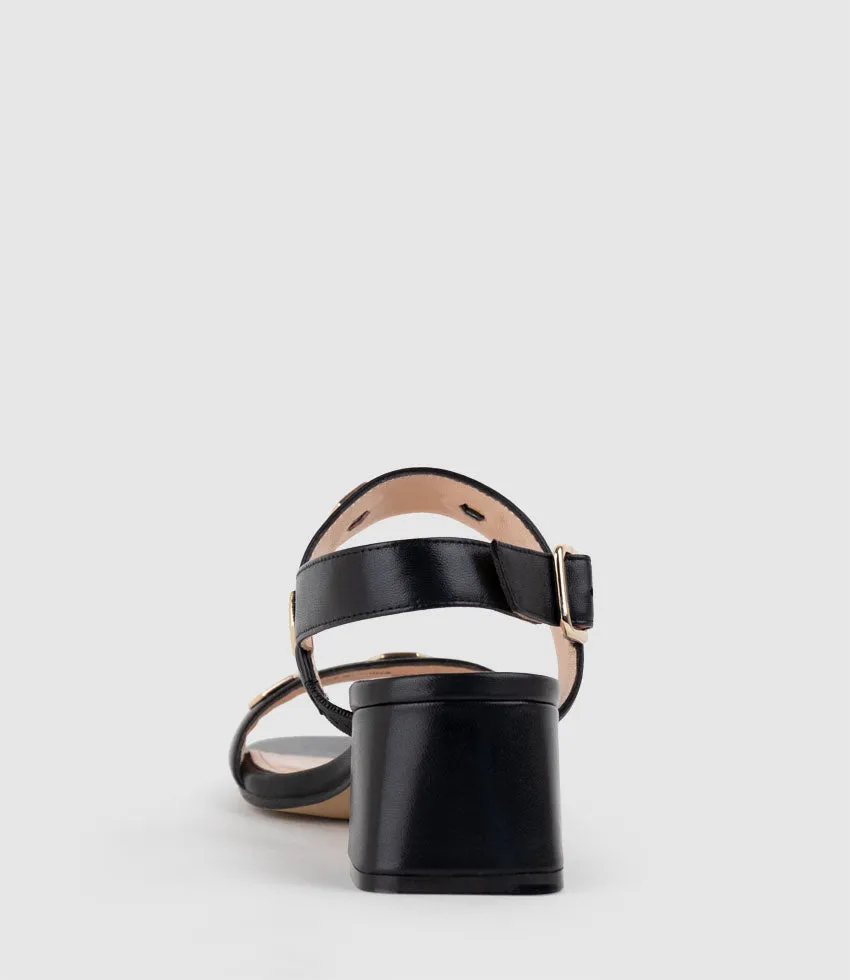 SIRELLE50 Sandal with Geometric Hardware in Black sold by Edward Meller product image thumbnail 3