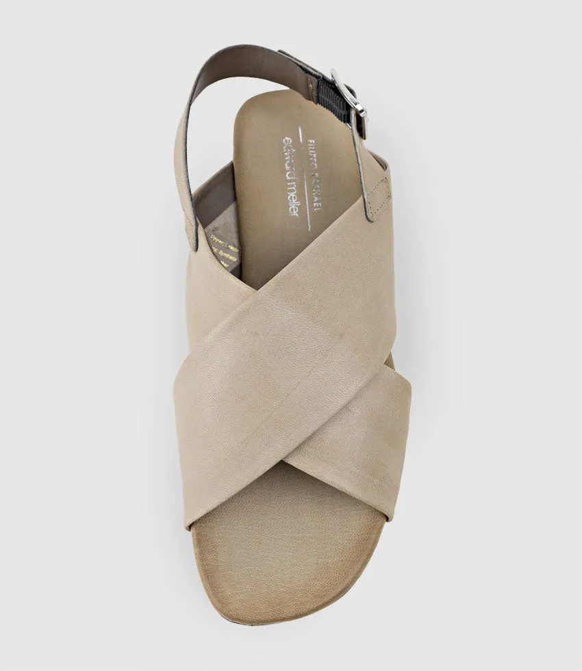 SHALE Crossover Sandal on Unit in Taupe sold by Edward Meller product image thumbnail 4