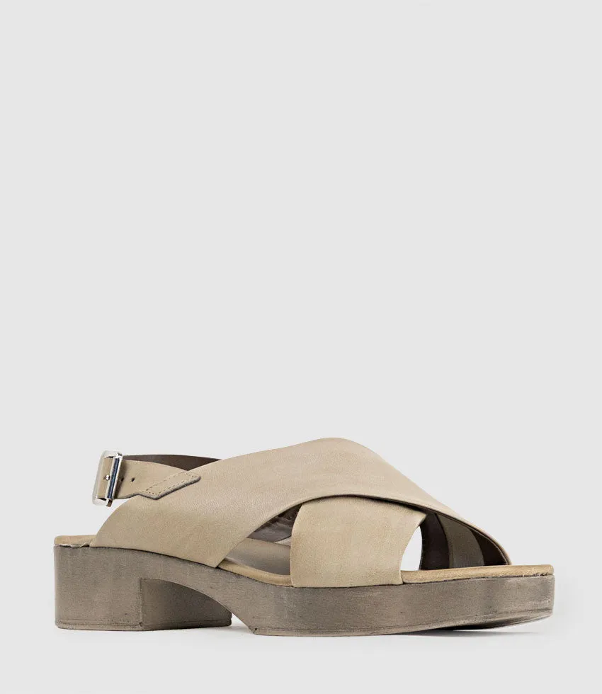 SHALE Crossover Sandal on Unit in Taupe sold by Edward Meller product image thumbnail 2