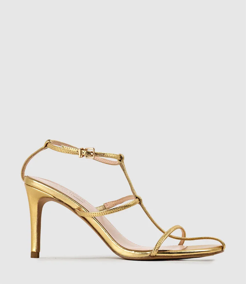 SONATA80 Fine Strap Sandal in Aged Gold sold by Edward Meller product image thumbnail 3
