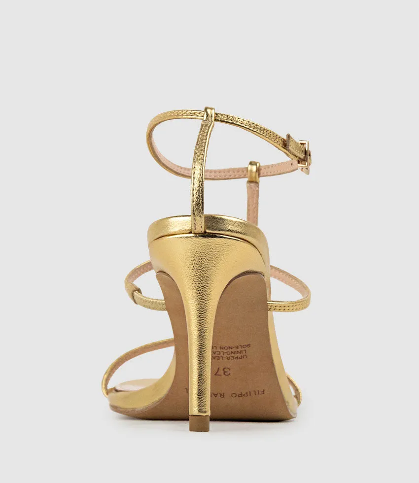 SONATA80 Fine Strap Sandal in Aged Gold sold by Edward Meller product image thumbnail 4