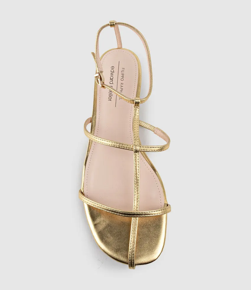 SONATA80 Fine Strap Sandal in Aged Gold sold by Edward Meller product image thumbnail 5