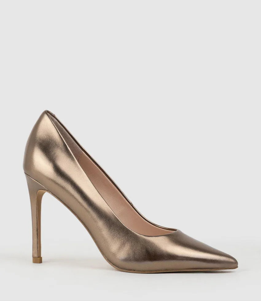 ALLEGRA100 Pointed Stiletto Pump in Bronze sold by Edward Meller product image thumbnail 2