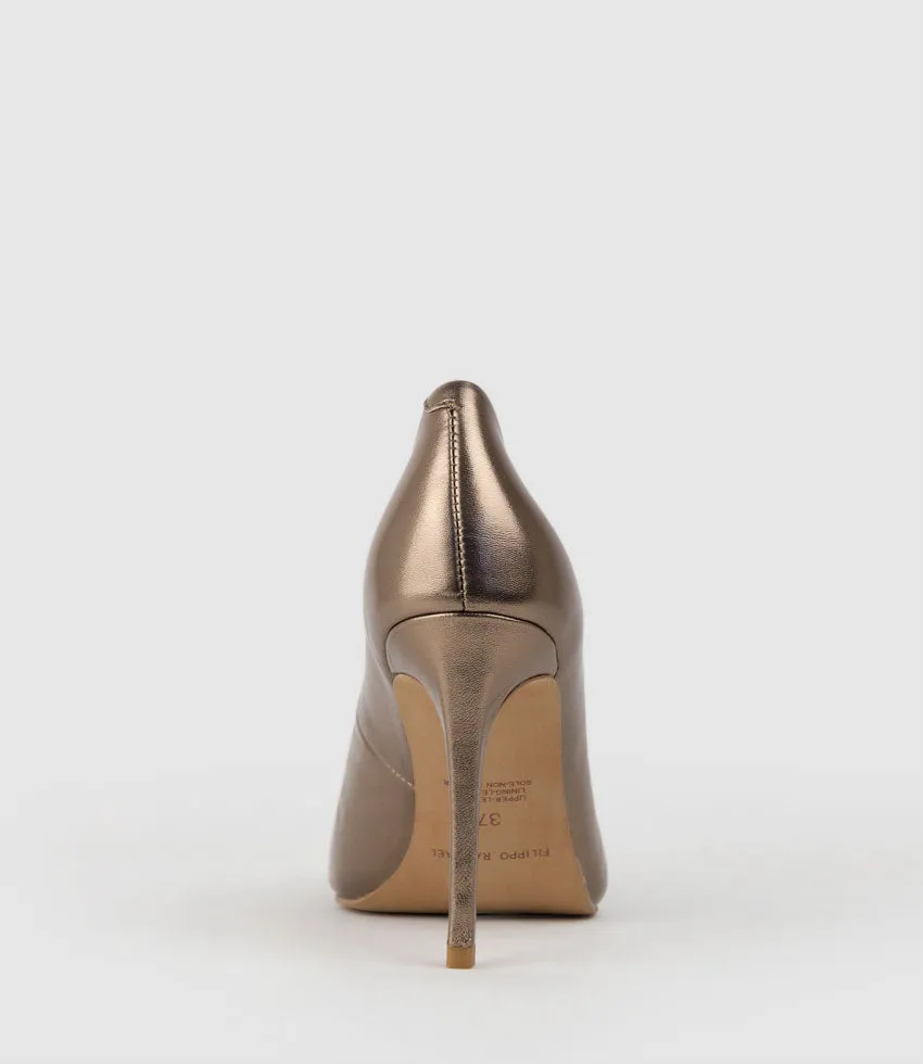 ALLEGRA100 Pointed Stiletto Pump in Bronze sold by Edward Meller product image thumbnail 3