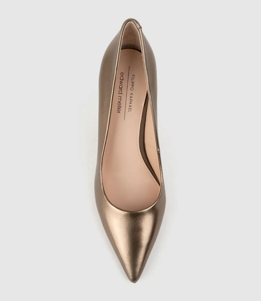 ALLEGRA100 Pointed Stiletto Pump in Bronze sold by Edward Meller product image thumbnail 4