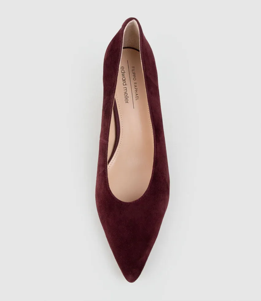 COSETTE55 Choked Up Pump in Wine Suede sold by Edward Meller product image thumbnail 4
