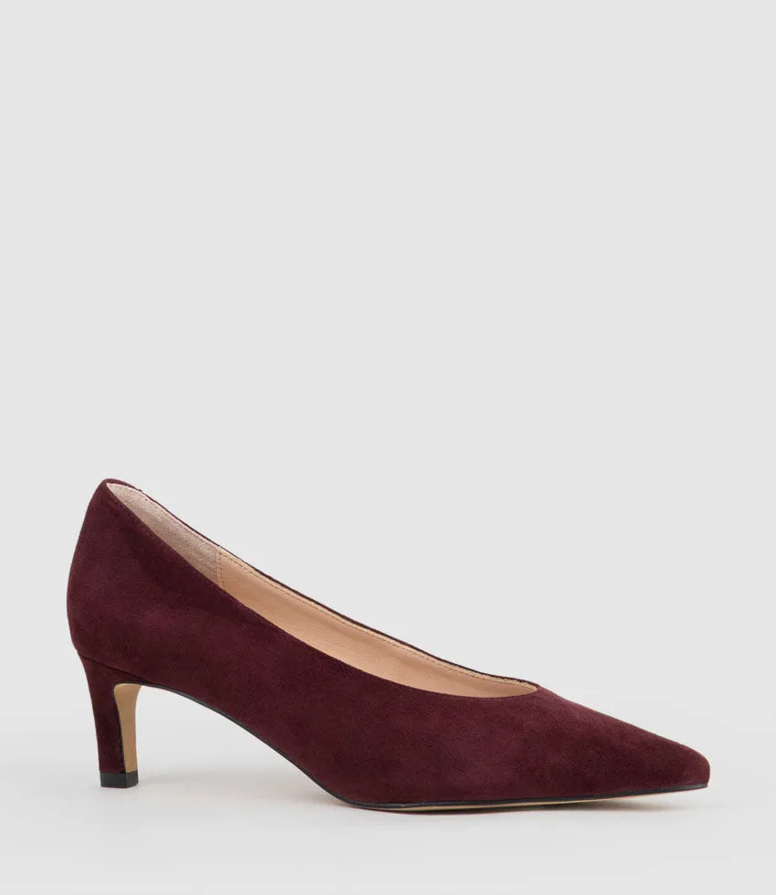 COSETTE55 Choked Up Pump in Wine Suede sold by Edward Meller product image thumbnail 2