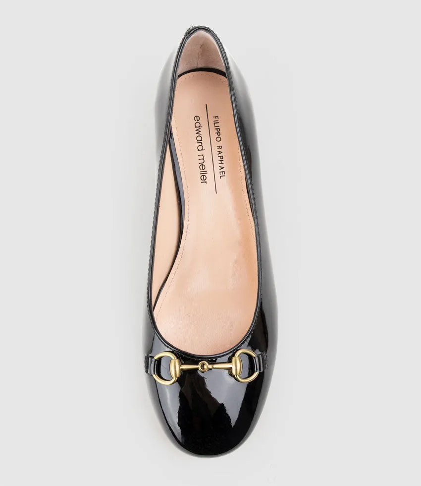 CELESTE45 Pump with Trim in Black Patent sold by Edward Meller product image thumbnail 4