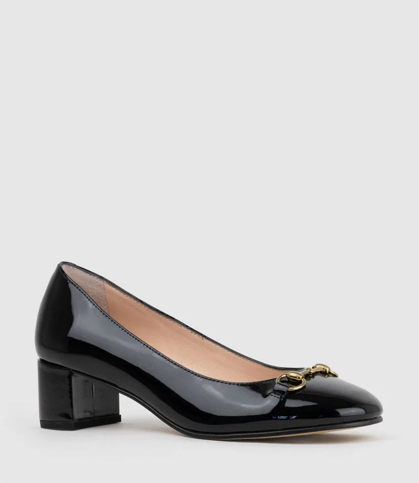CELESTE45 Pump with Trim in Black Patent sold by Edward Meller product image thumbnail 2