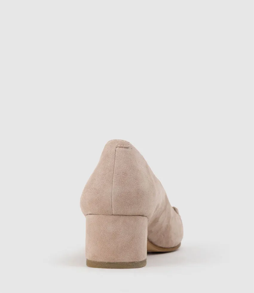 CELESTE45 Pump with Trim in Nude Suede sold by Edward Meller product image thumbnail 3