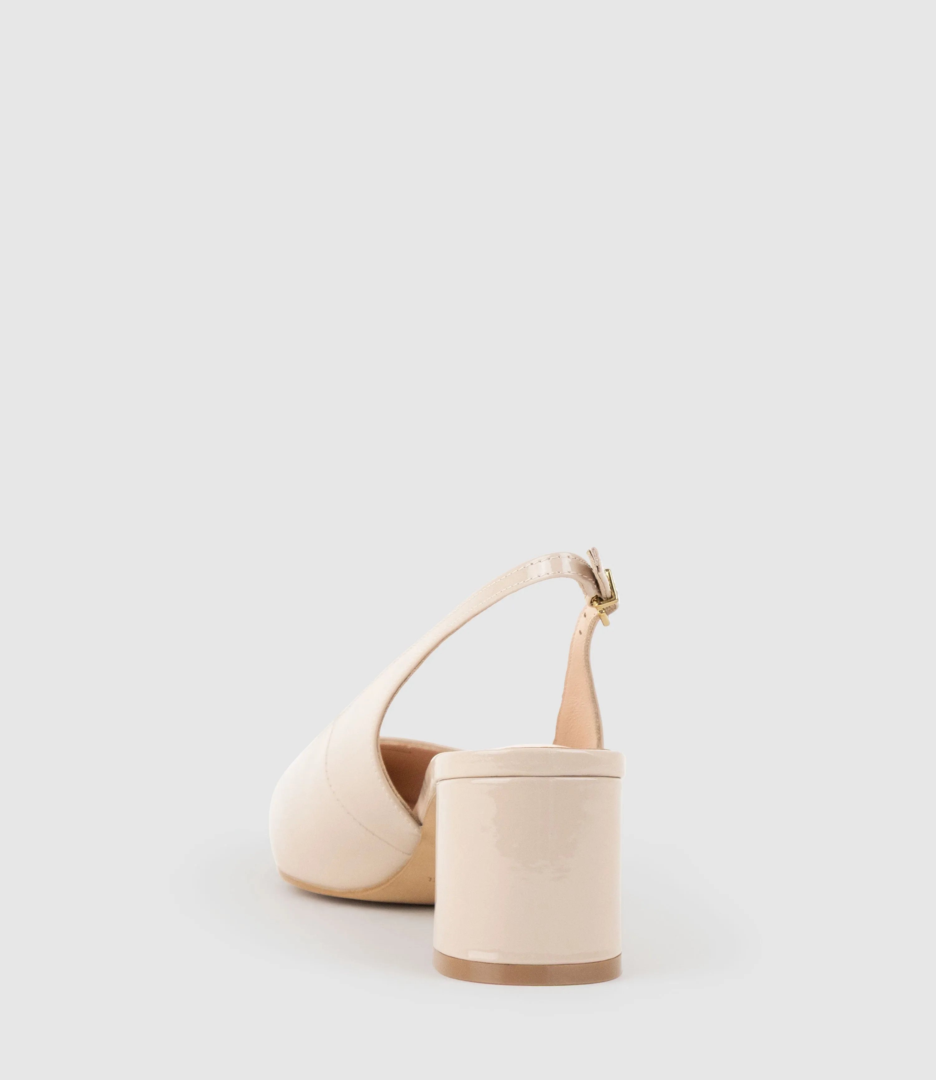 BARI55 Block Heel Slingback Pump in Blush Patent sold by Edward Meller product image thumbnail 3