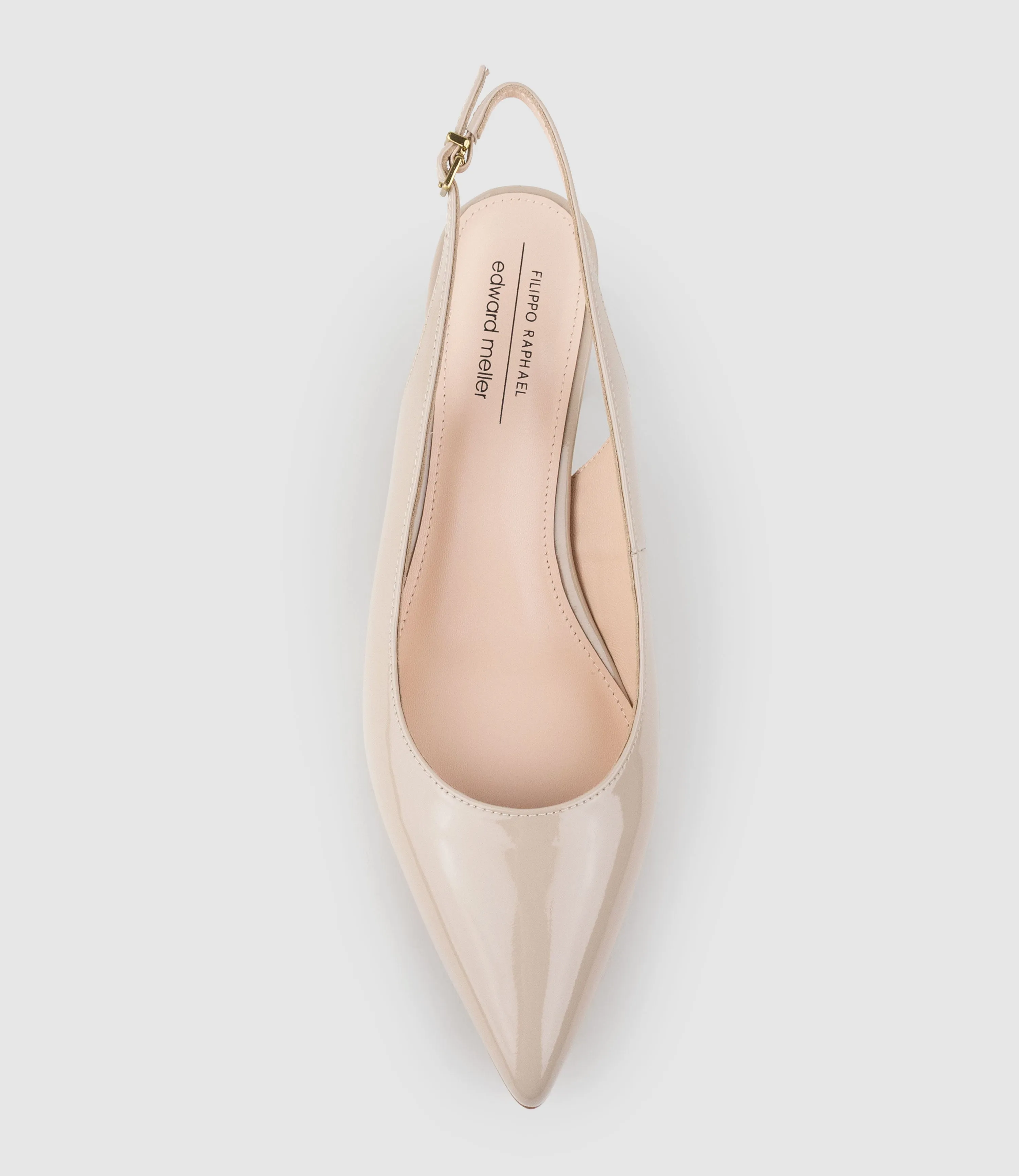 BARI55 Block Heel Slingback Pump in Blush Patent sold by Edward Meller product image thumbnail 4