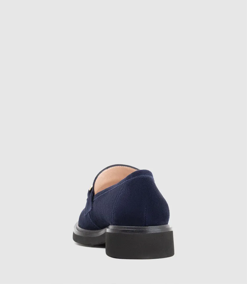 GARCON Moccasin with Trim in Navy Suede sold by Edward Meller product image thumbnail 3