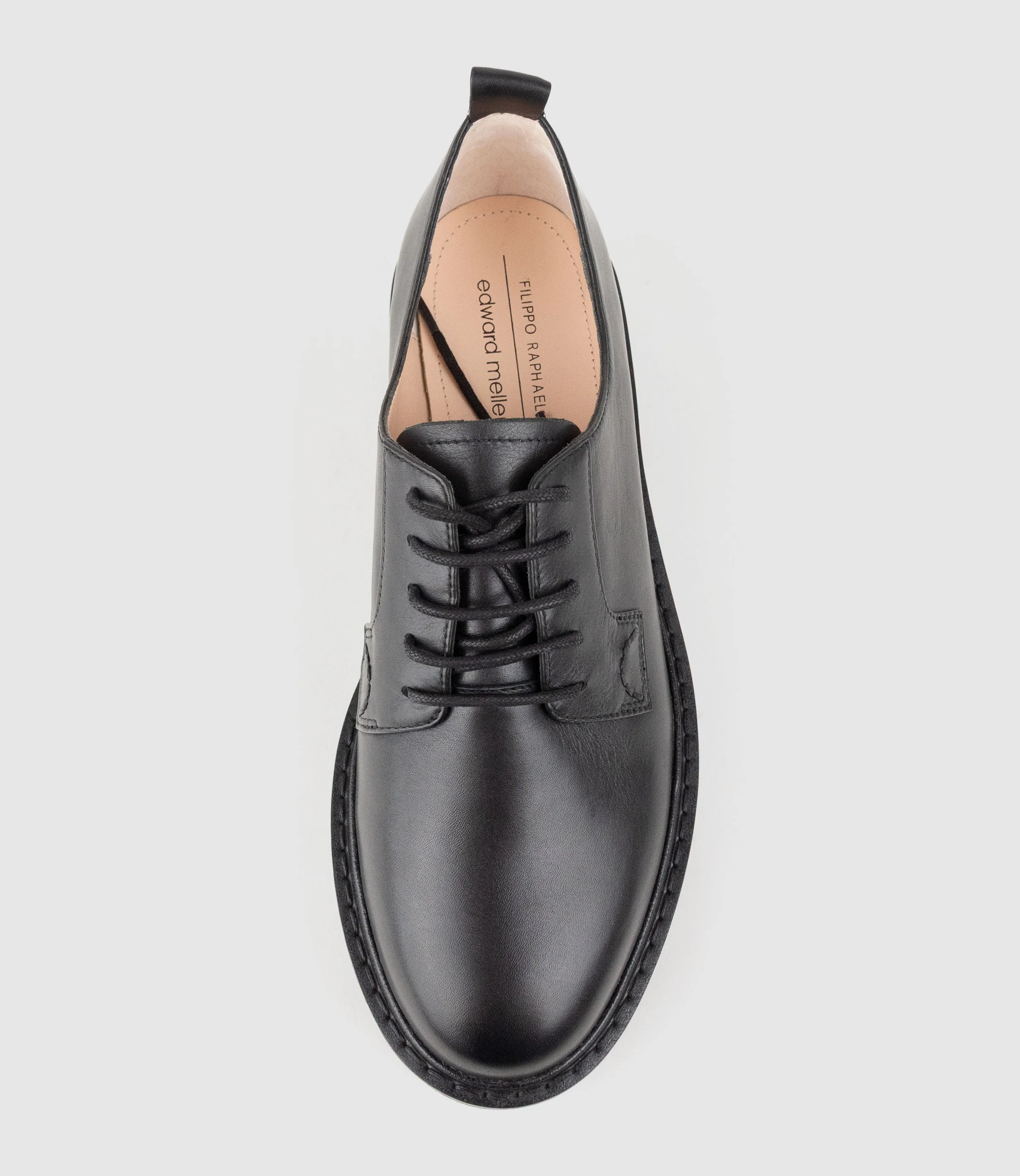 PATEO Lace Up on Chunky Sole in Black Calf sold by Edward Meller product image thumbnail 4