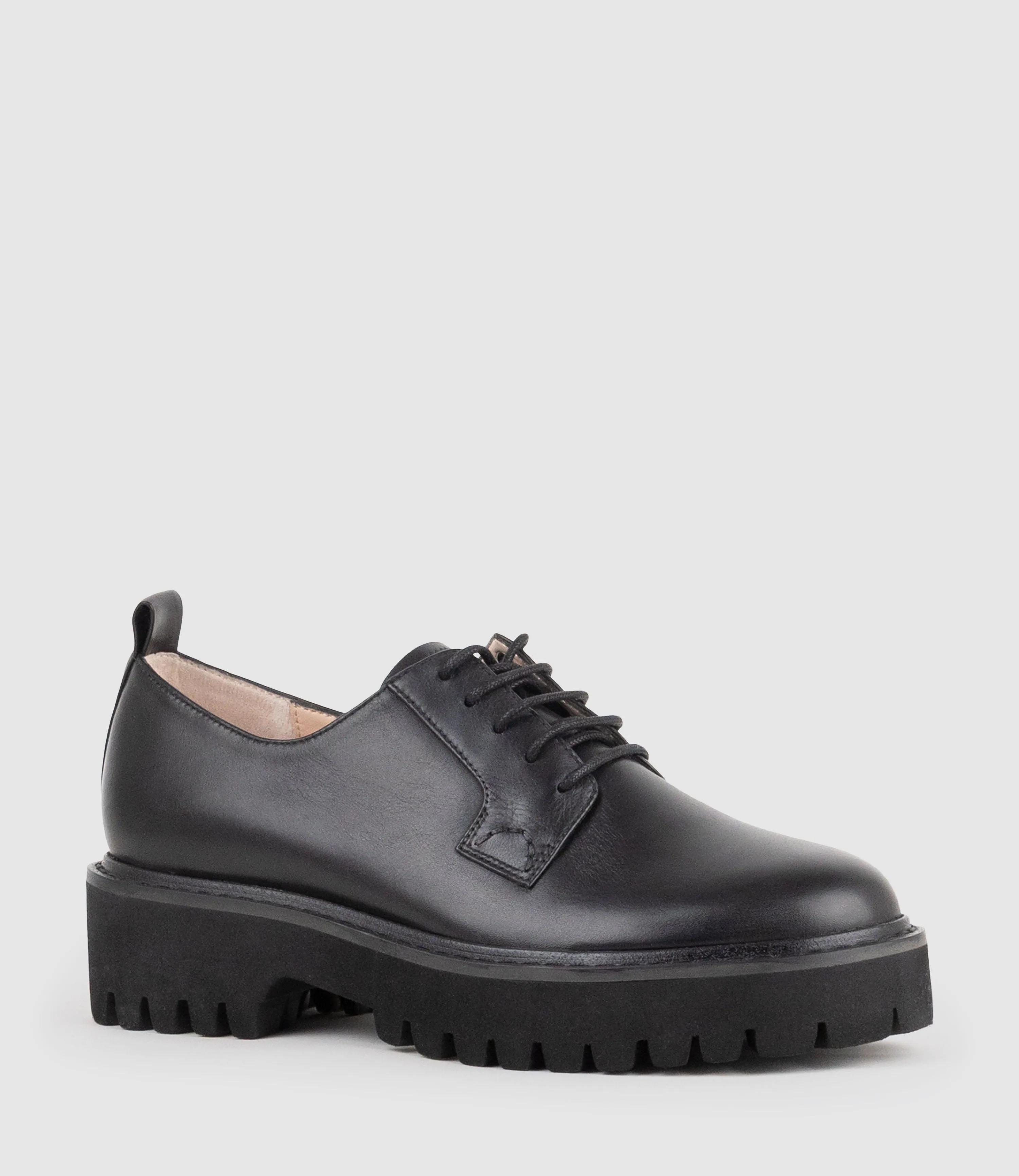 PATEO Lace Up on Chunky Sole in Black Calf sold by Edward Meller product image thumbnail 2