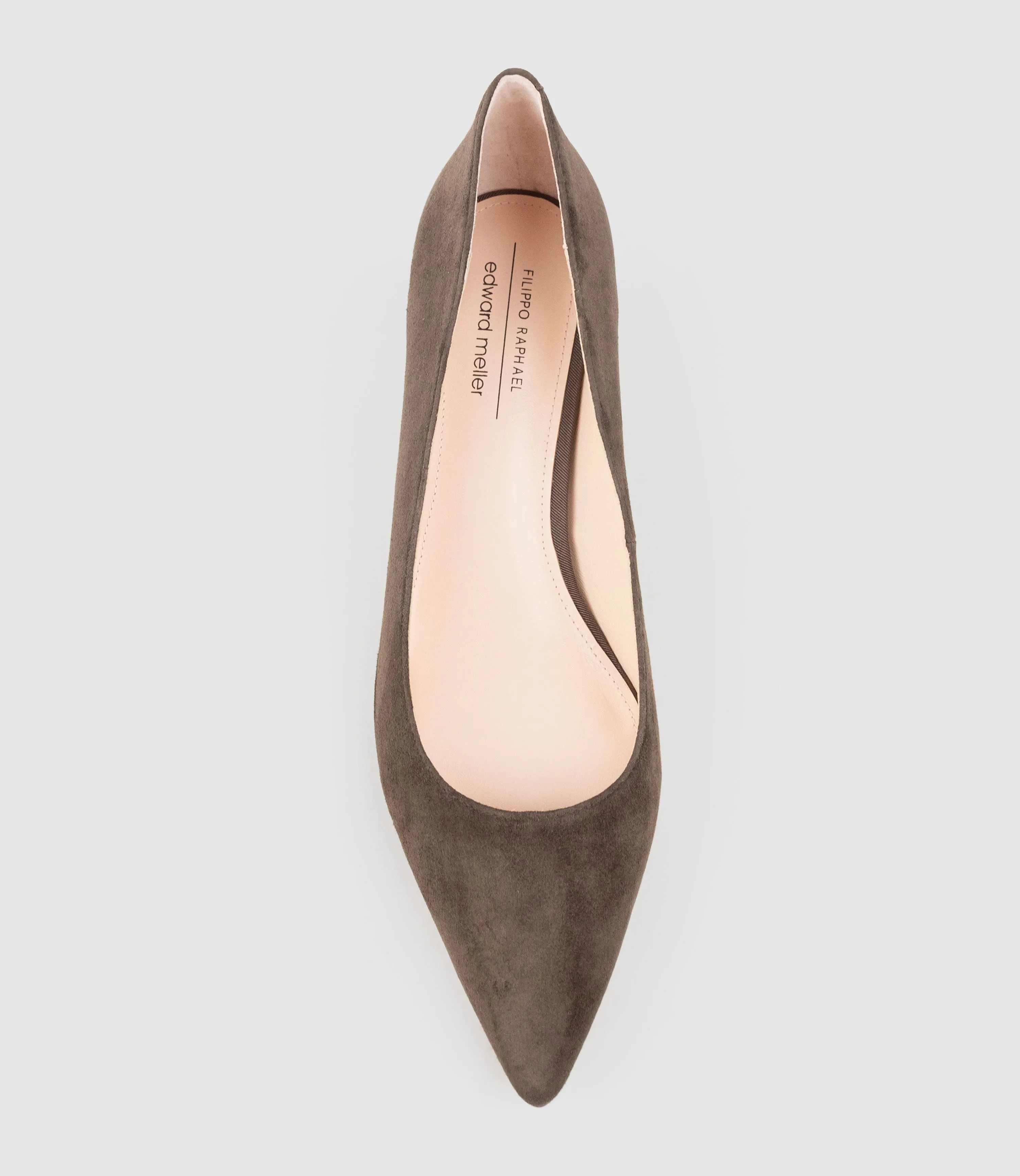 BETA55 Block Heel Pump in Chocolate Suede sold by Edward Meller product image thumbnail 4