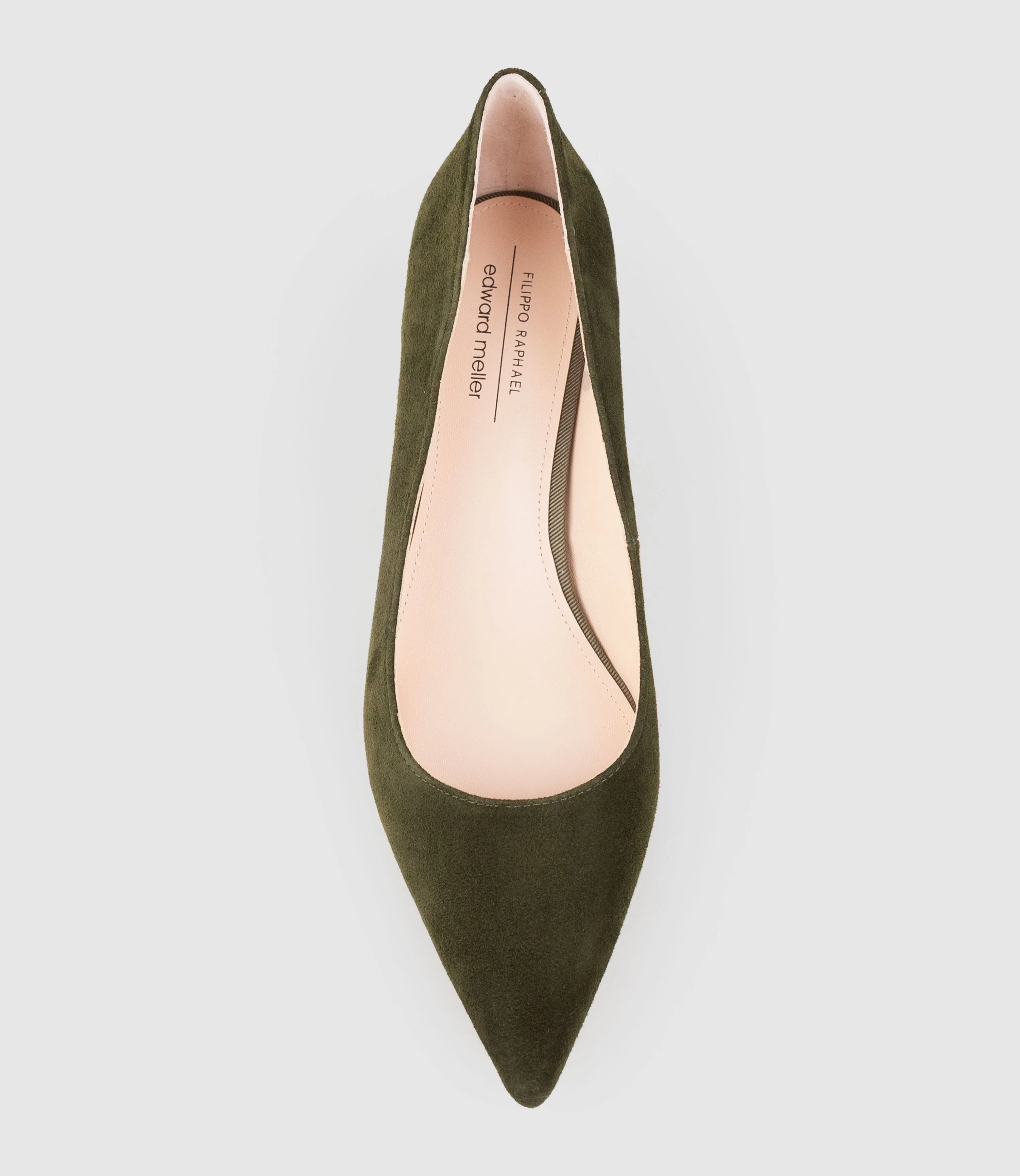 BETA55 Block Heel Pump in Olive Suede sold by Edward Meller product image thumbnail 4