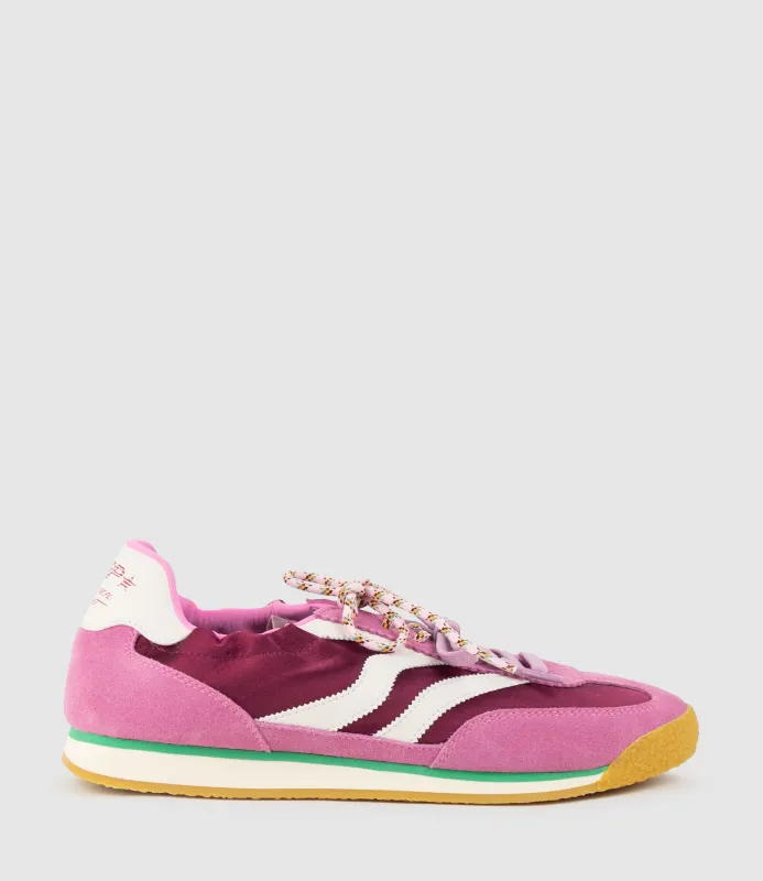 JOVIAL Elastic Sneaker in Burgandy Combo sold by Edward Meller