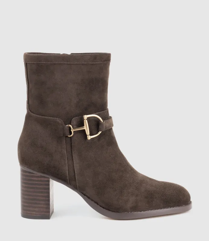 ZIERA70 Ankle Boot in Chocolate Suede made by Edward Meller