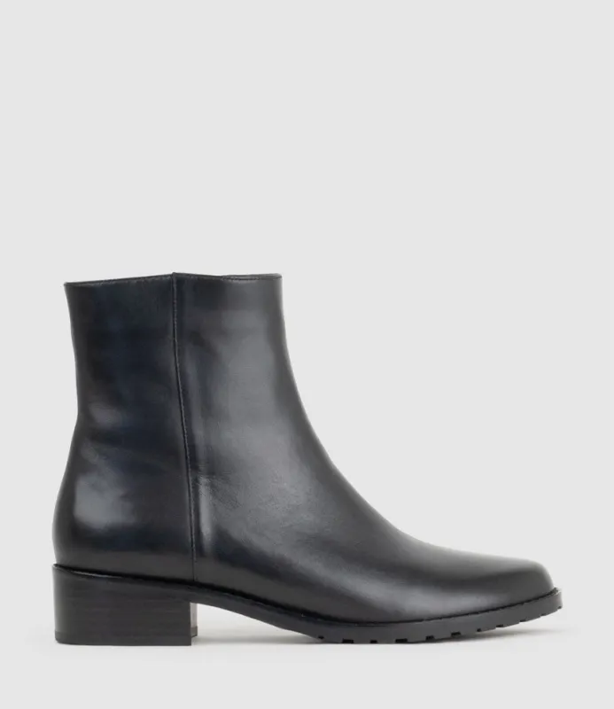 WARREN30 Ankle Boot in Black made by Edward Meller