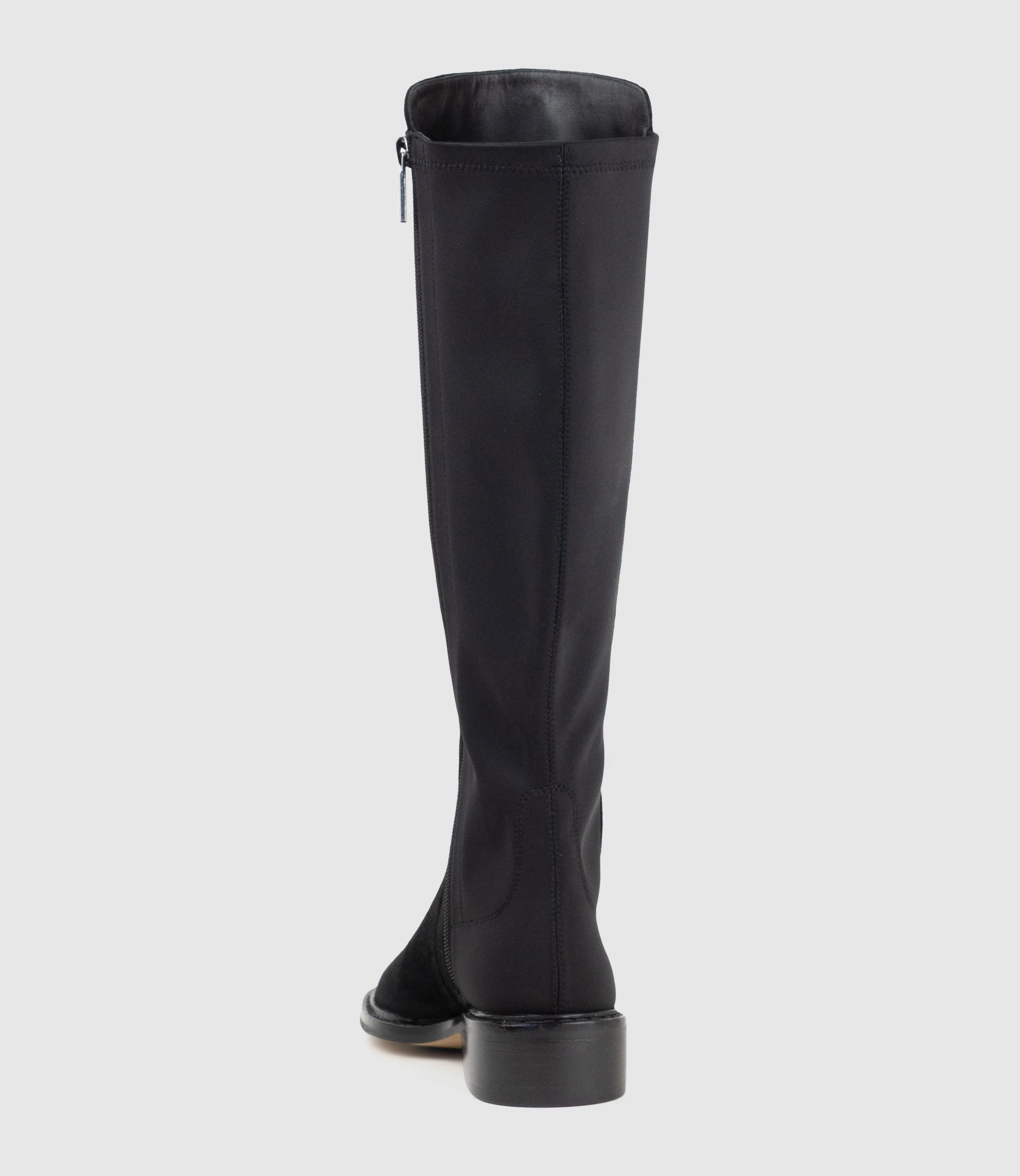 VALOR30 Knee High Stretch Back Boot in Black Suede sold by Edward Meller product image thumbnail 4