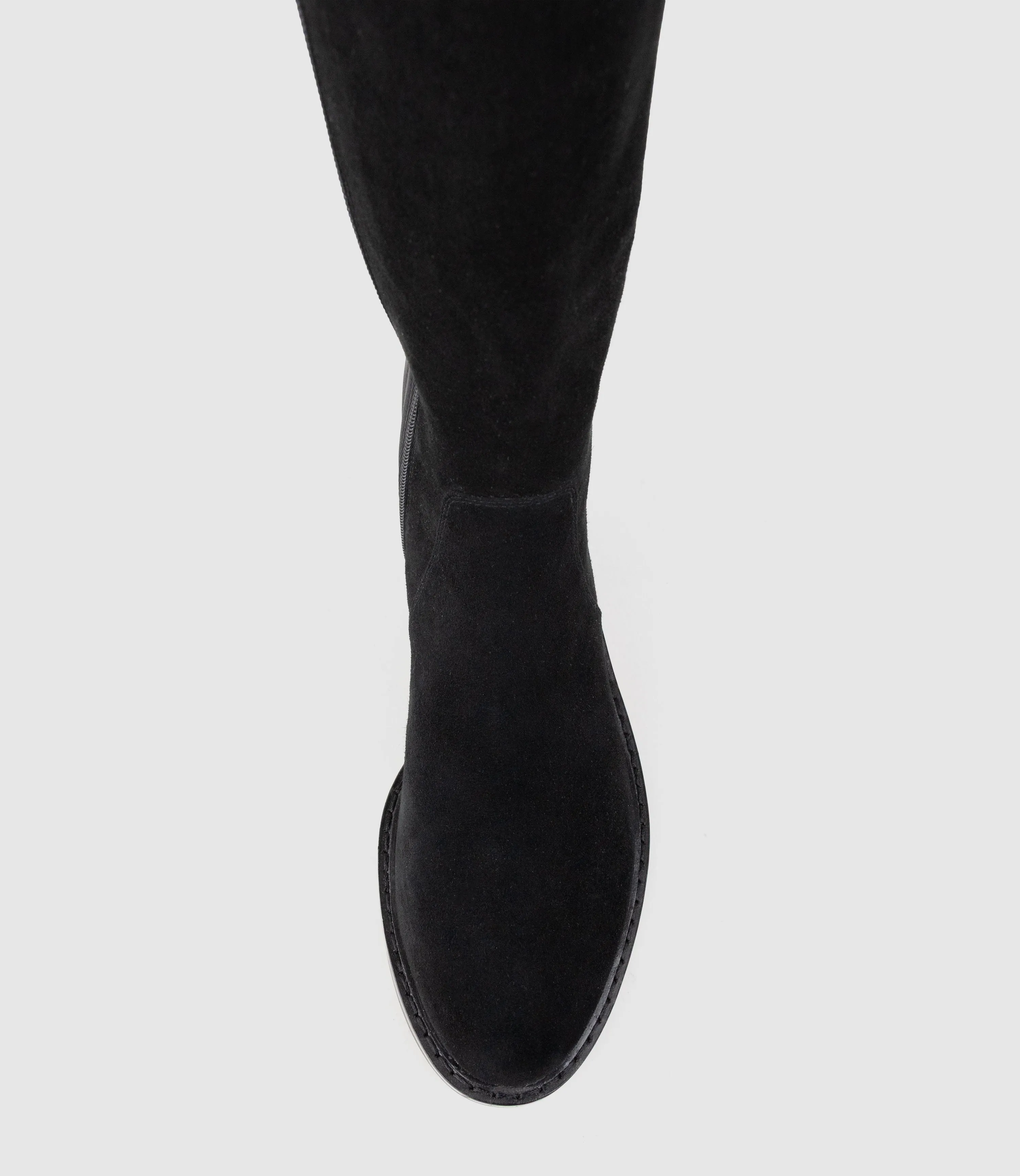 VALOR30 Knee High Stretch Back Boot in Black Suede sold by Edward Meller product image thumbnail 5