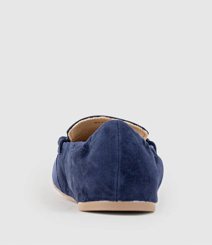 HARLEM Elastic Back Loafer in Navy Suede sold by Edward Meller product image thumbnail 3