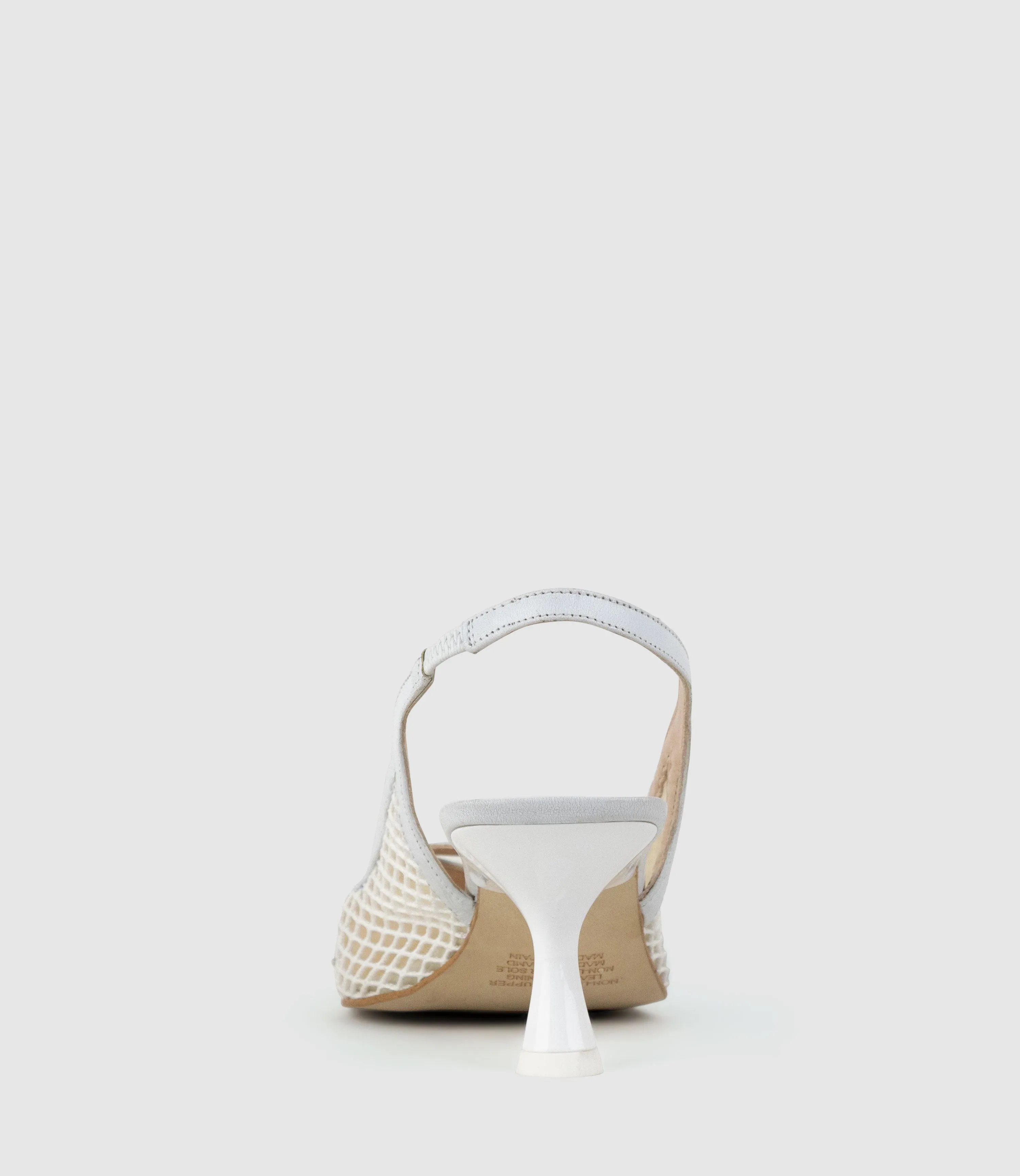 DAMSEL60 Mesh Slingback in White sold by Edward Meller product image thumbnail 4