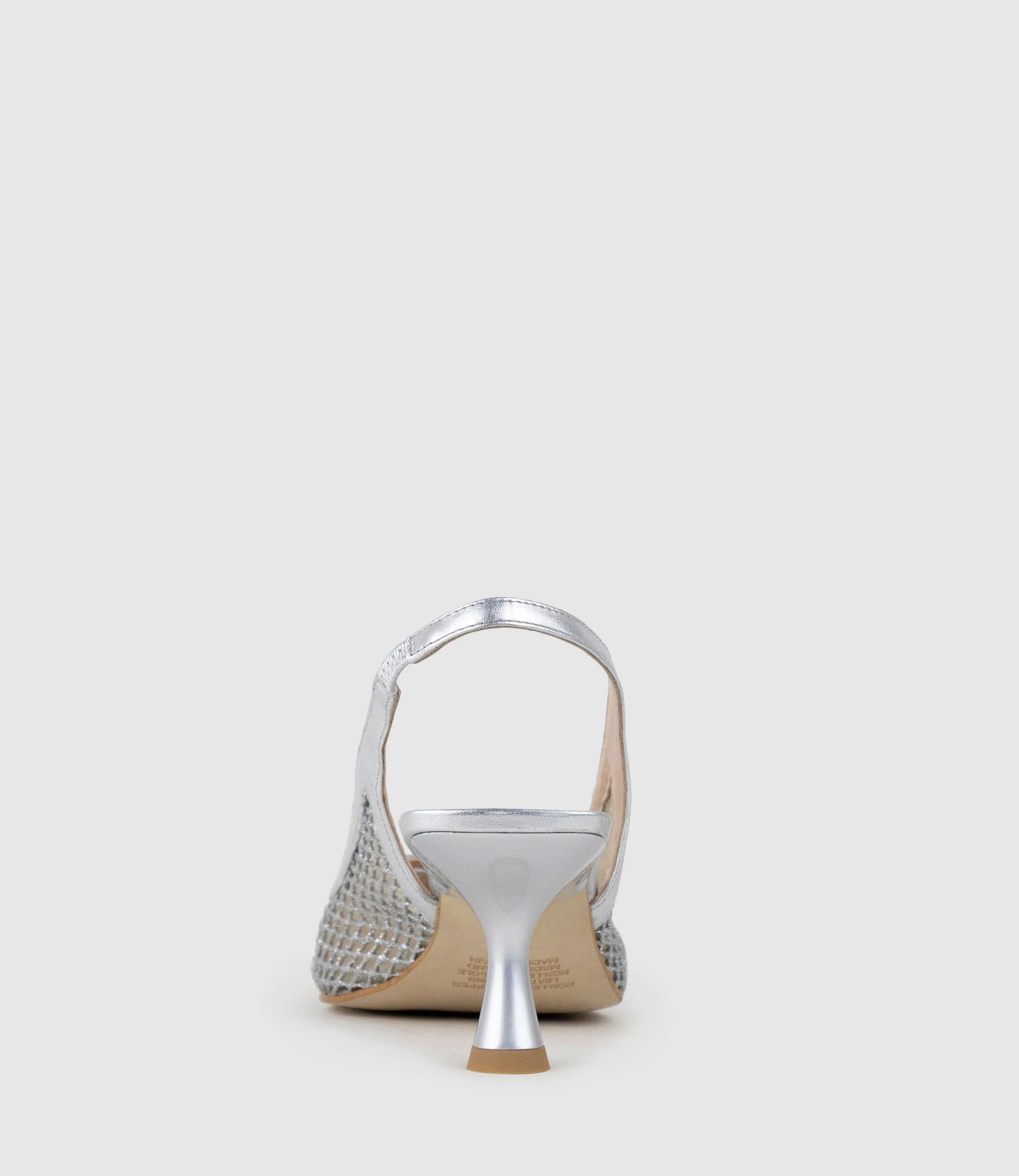DAMSEL60 Mesh Slingback in Silver sold by Edward Meller product image thumbnail 4