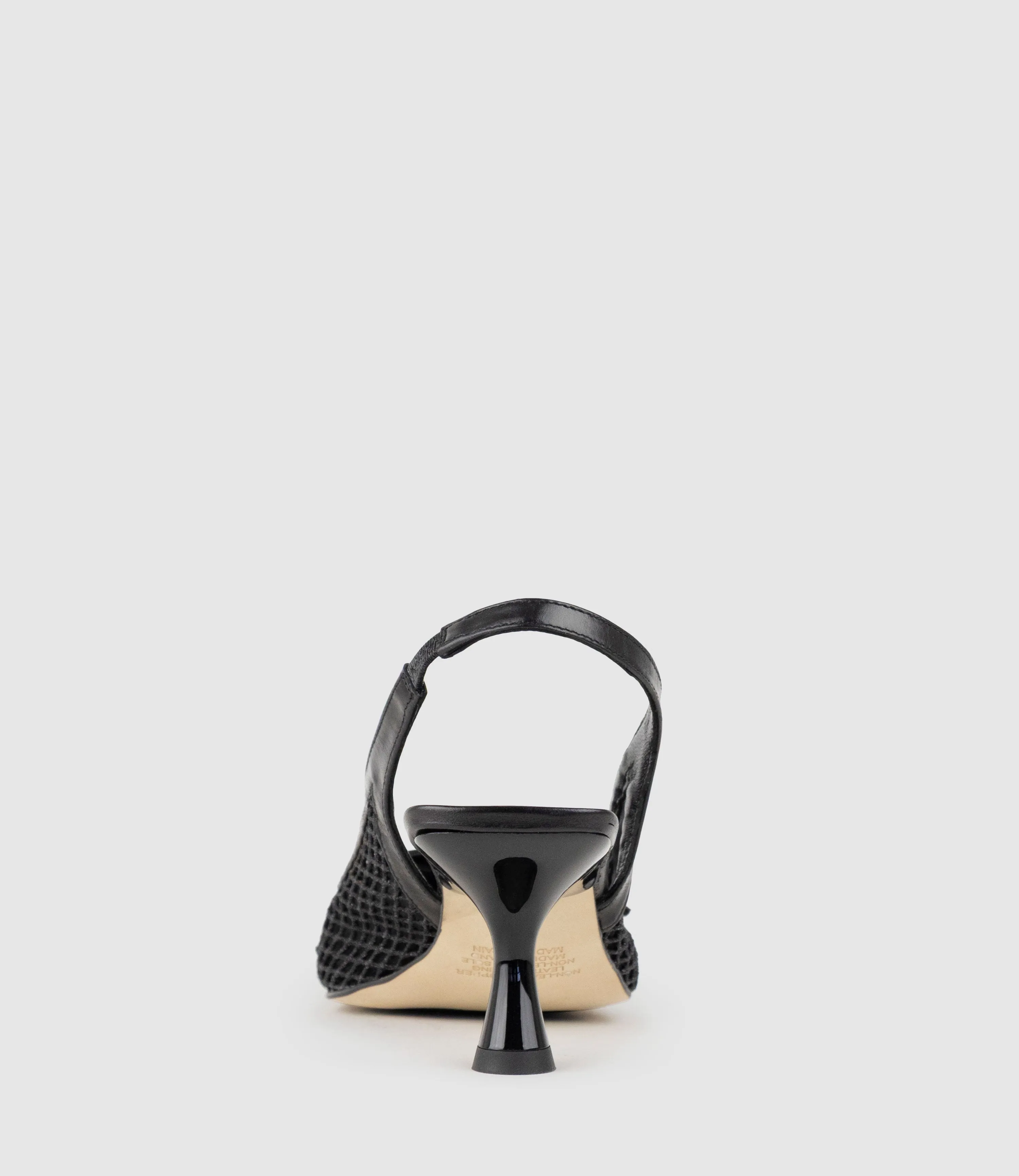 DAMSEL60 Mesh Slingback in Black sold by Edward Meller product image thumbnail 4