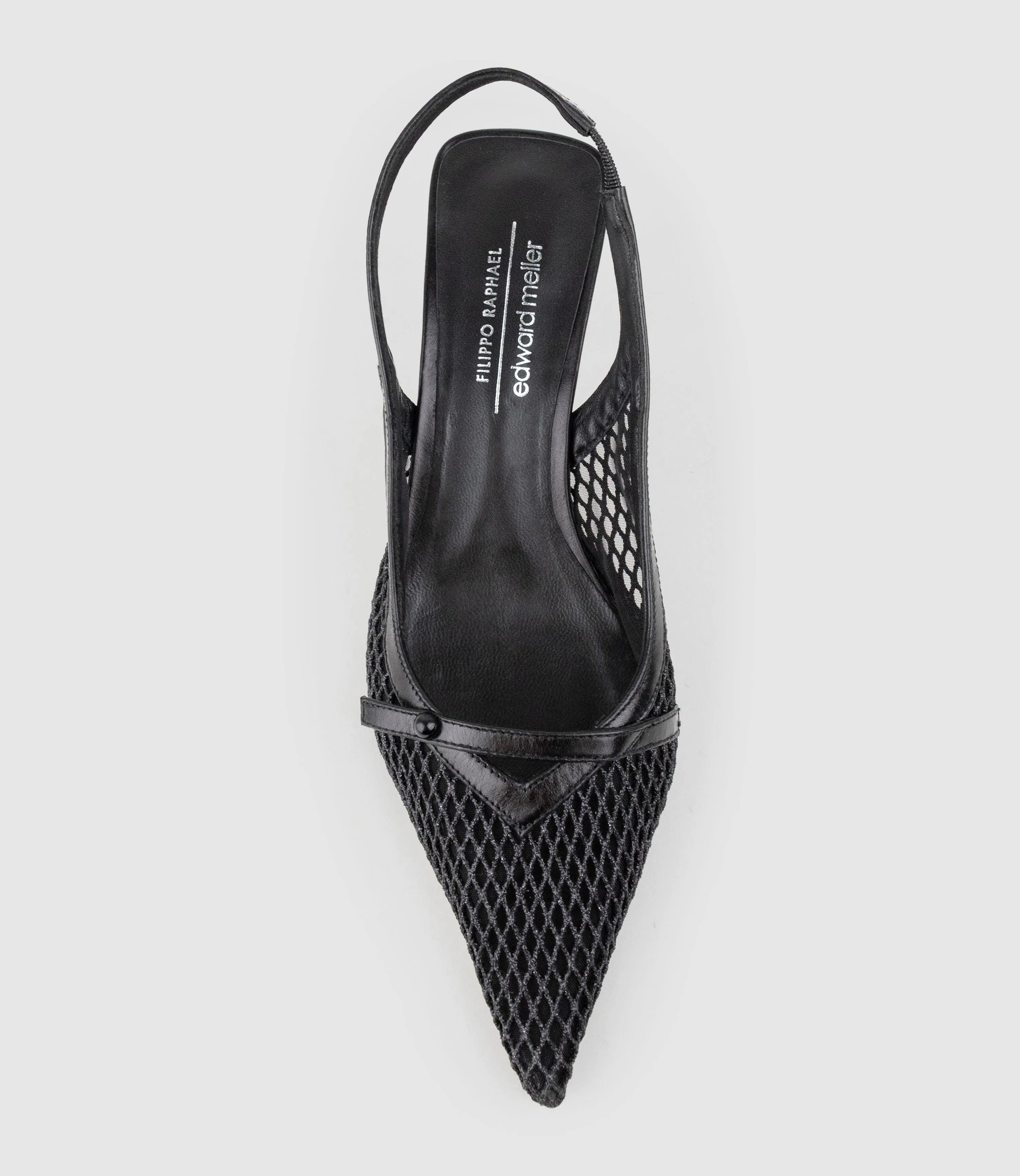 DAMSEL60 Mesh Slingback in Black sold by Edward Meller product image thumbnail 5