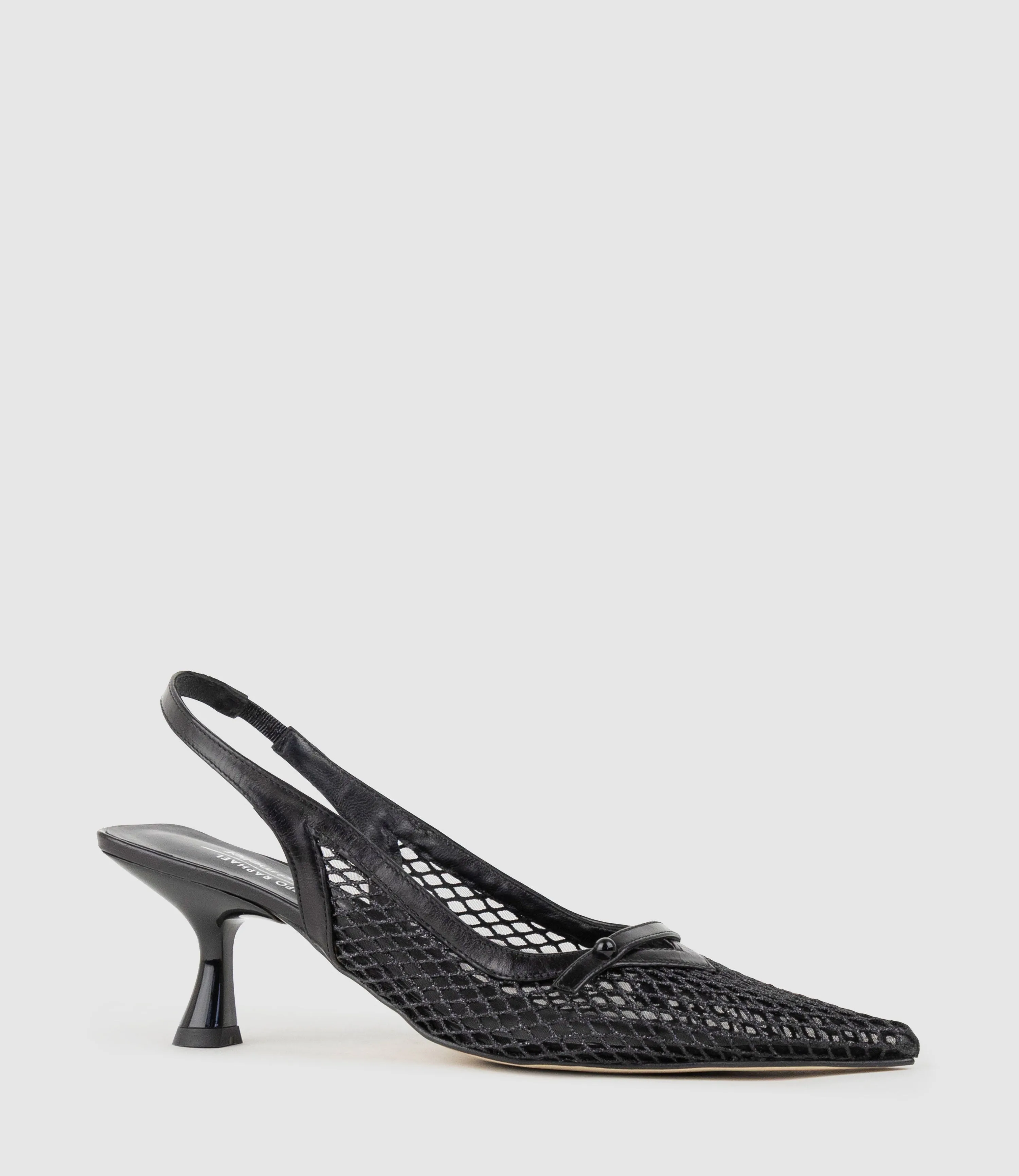 DAMSEL60 Mesh Slingback in Black sold by Edward Meller product image thumbnail 3