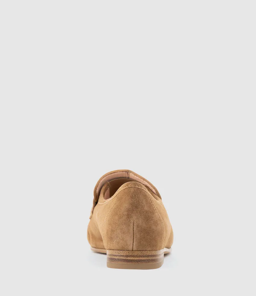 HYPER Ruched Moccasin in Tan Suede sold by Edward Meller product image thumbnail 3