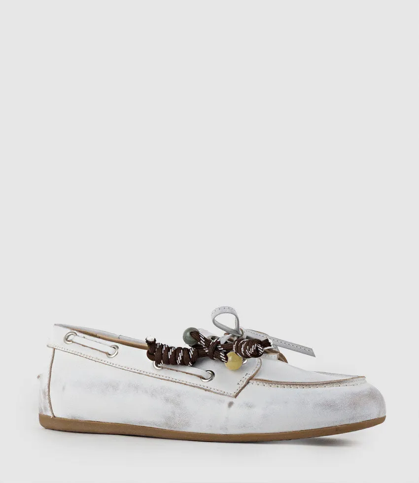 GENOA Moccasin in White sold by Edward Meller product image thumbnail 2