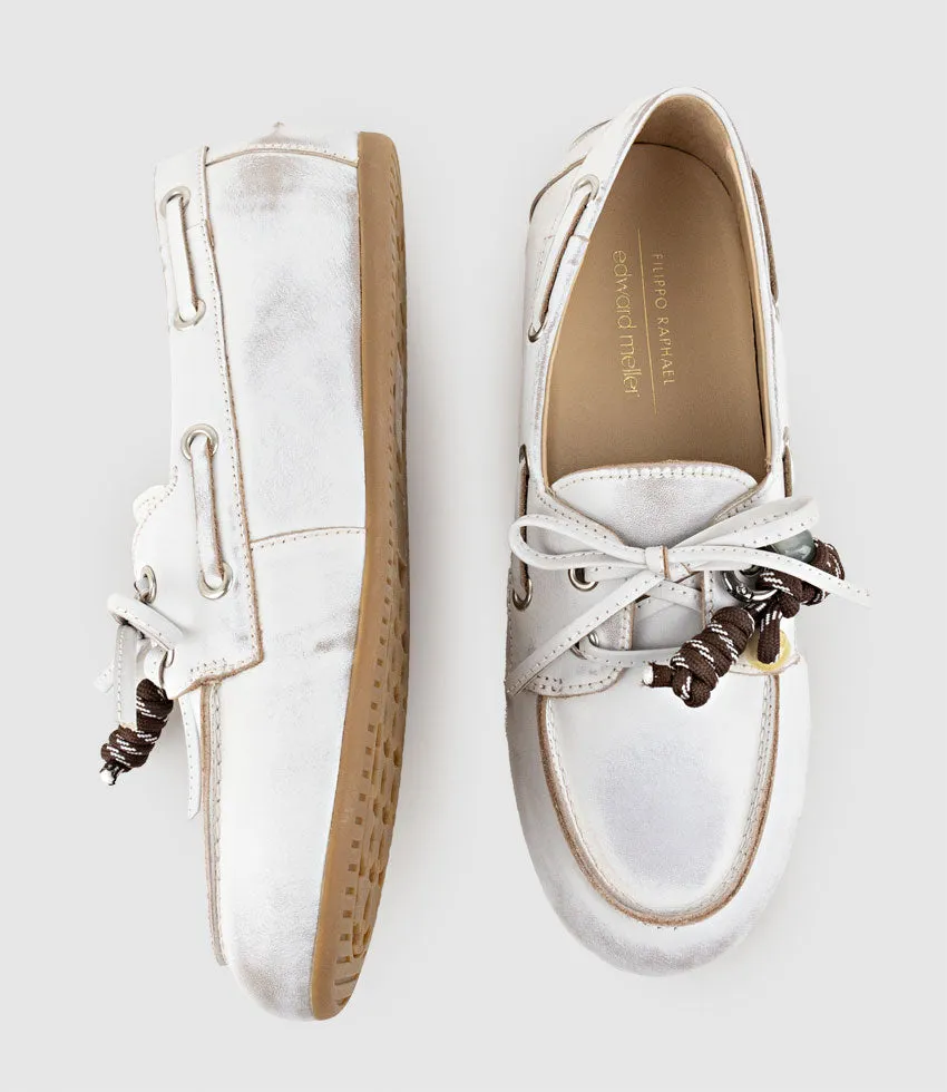 GENOA Moccasin in White sold by Edward Meller product image thumbnail 4