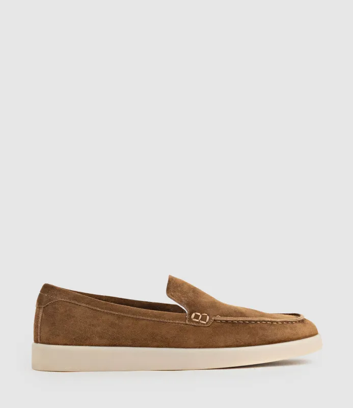 JAVA Slip On in Tan Suede made by Edward Meller