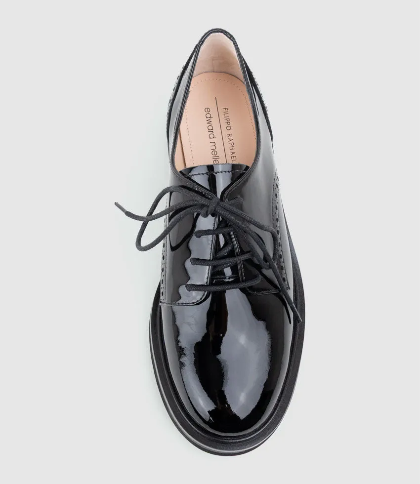 PAOLO Lace Up in Black Patent sold by Edward Meller product image thumbnail 5
