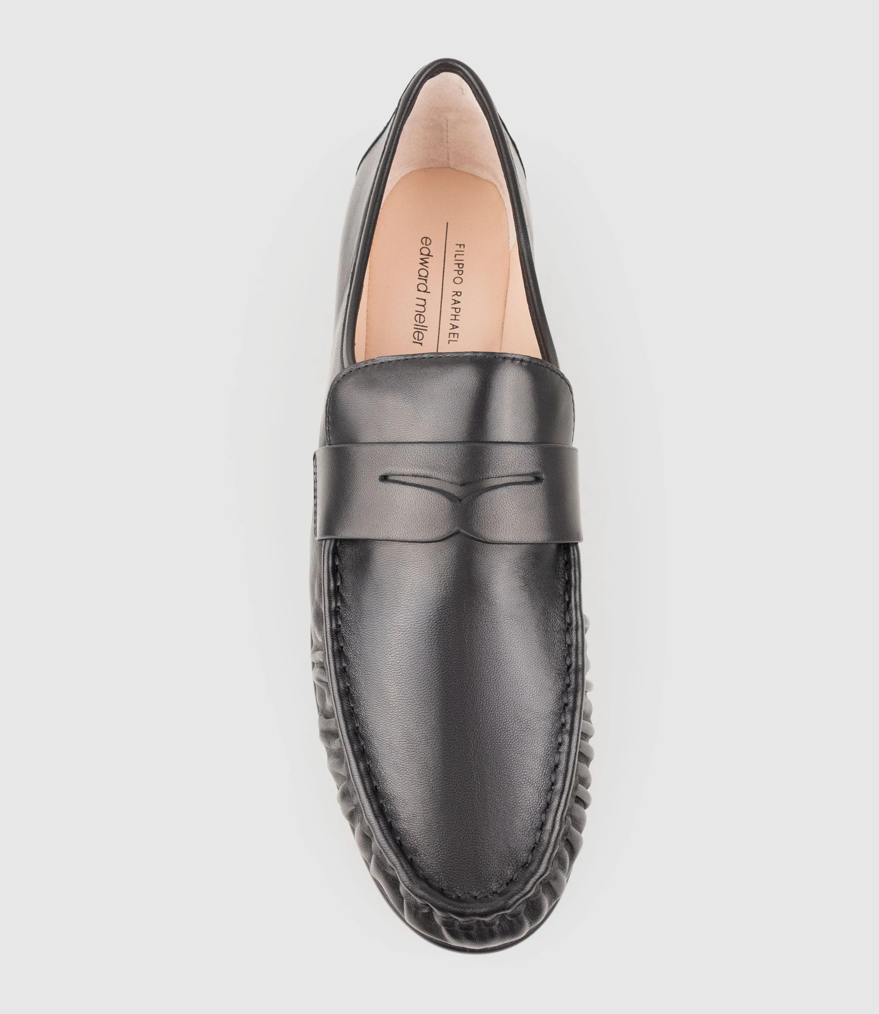 HYPER Ruched Moccasin in Black sold by Edward Meller product image thumbnail 5