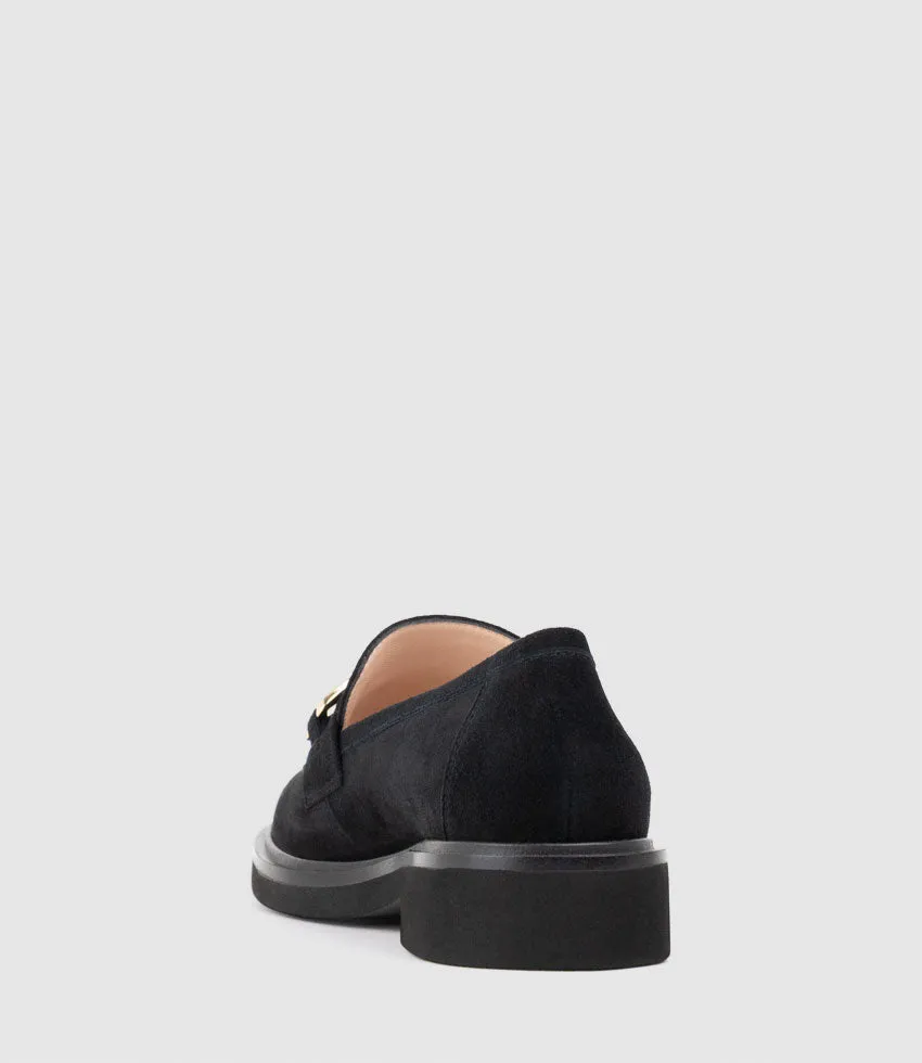 GARCON Moccasin with Trim in Black Suede sold by Edward Meller product image thumbnail 4