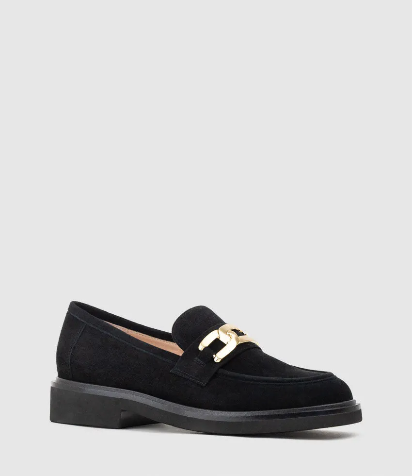 GARCON Moccasin with Trim in Black Suede sold by Edward Meller product image thumbnail 3