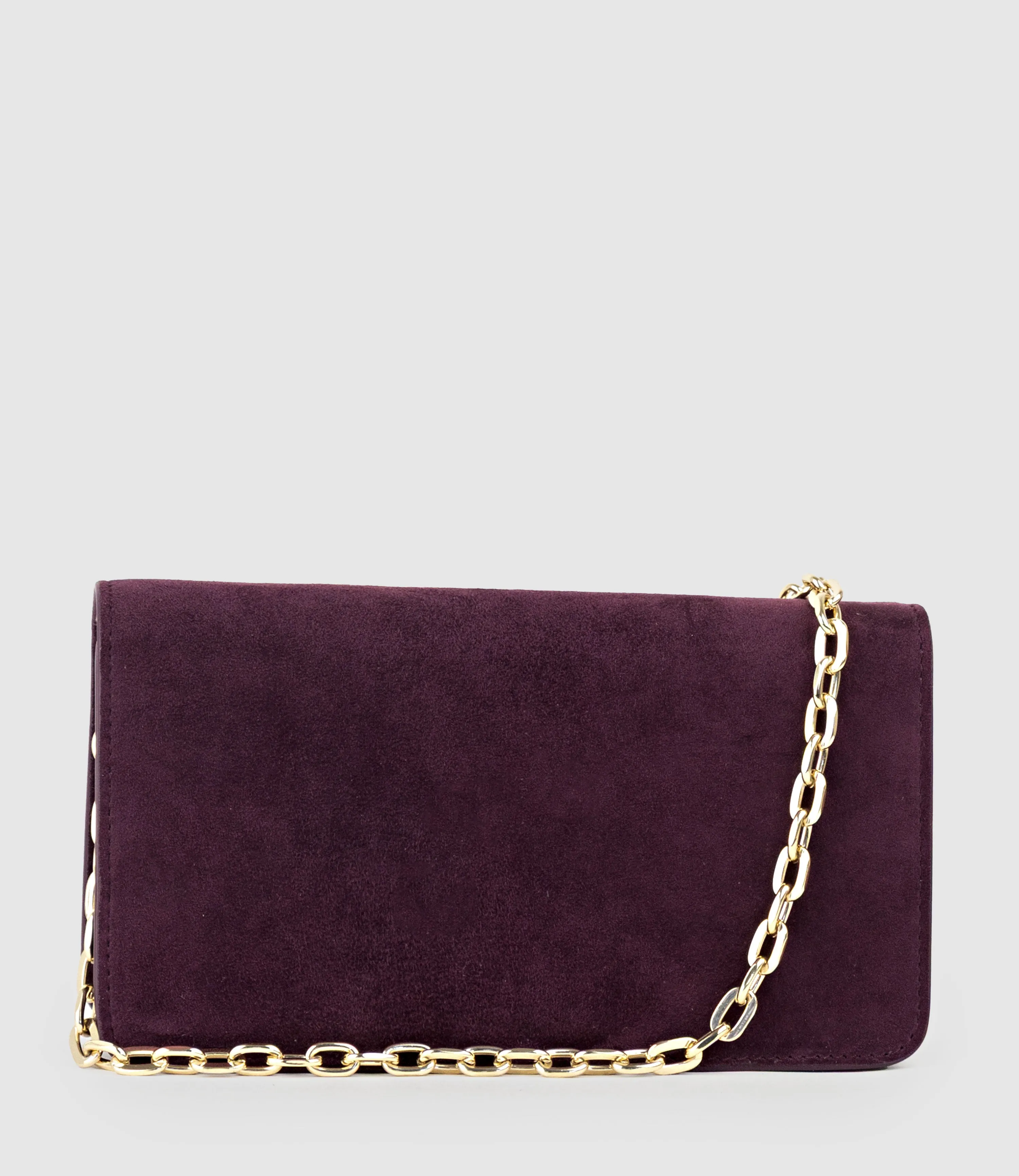 NYX Evening Bag in Eggplant Suede sold by Edward Meller