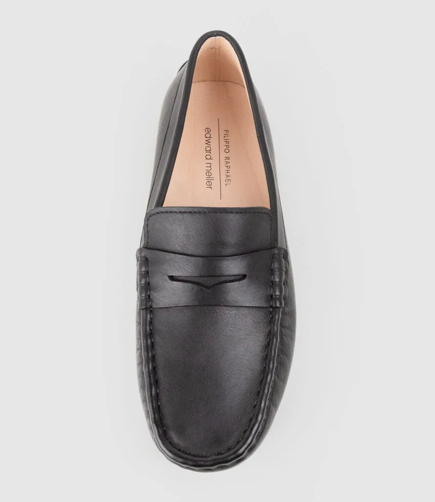 GALLEY Moccasin in Black Calf sold by Edward Meller product image thumbnail 4