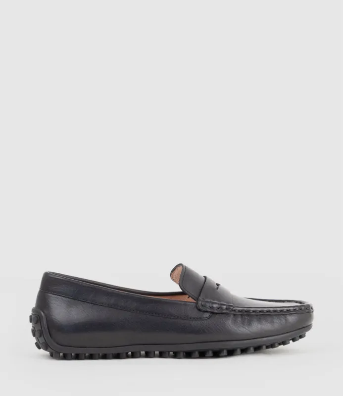 GALLEY Moccasin in Black Calf made by Edward Meller
