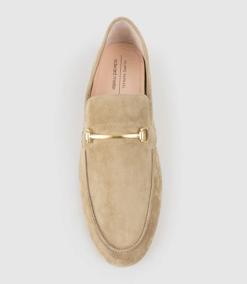 GARNET Moccasin with Bar Trim in Sahara Suede sold by Edward Meller product image thumbnail 4