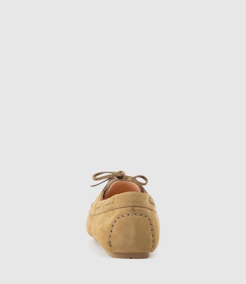GANT Lace Up Moccasin in Camel Nubuck sold by Edward Meller product image thumbnail 3