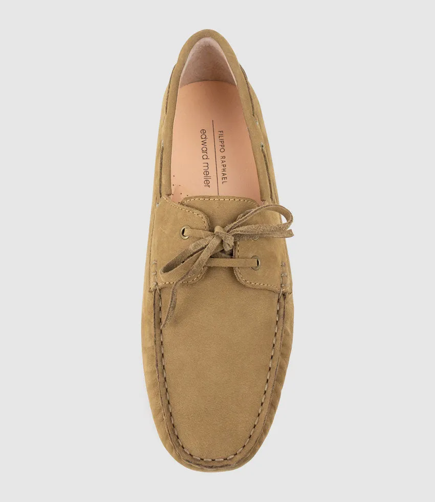 GANT Lace Up Moccasin in Camel Nubuck sold by Edward Meller product image thumbnail 4