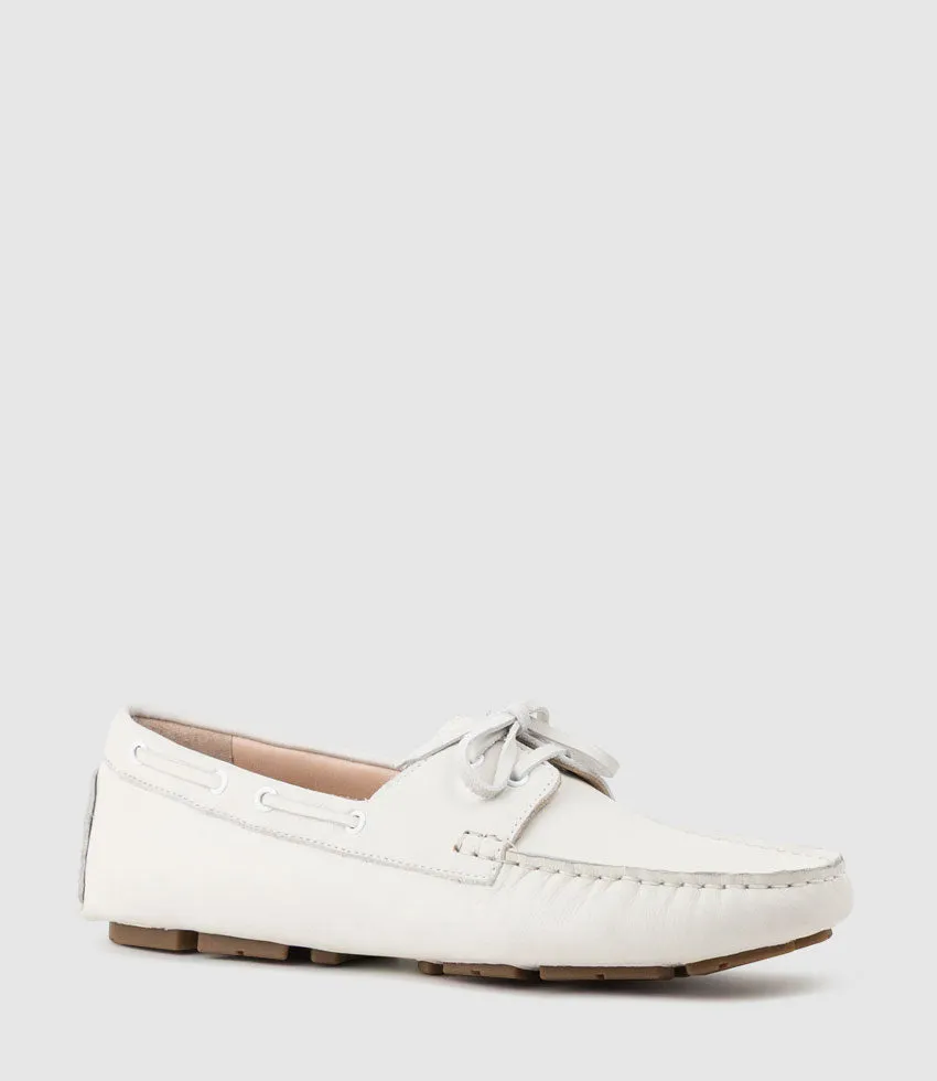GANT Lace Up Moccasin in White sold by Edward Meller product image thumbnail 2